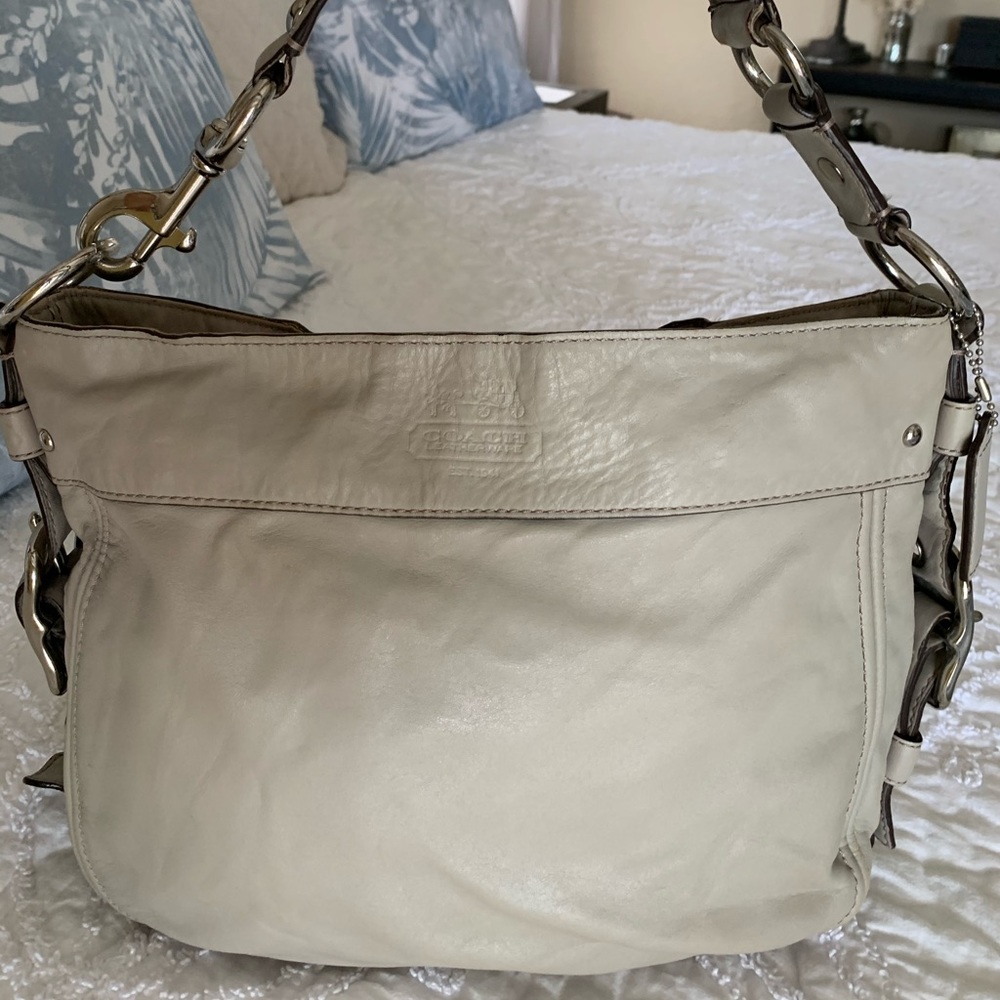 Coach Beige Leather Hobo